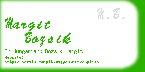 margit bozsik business card